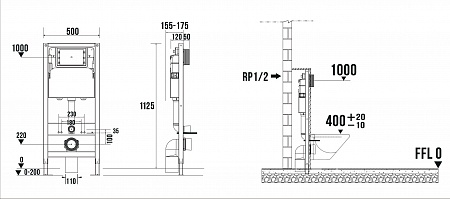 Сенсорная система инсталляции для подвесного унитаза 500х1125 (3 в 1) Terminus Белгород - фото 9 Сенсорная система инсталляции для подвесного унитаза 500х1125 (3 в 1) Terminus Белгород - фото 9