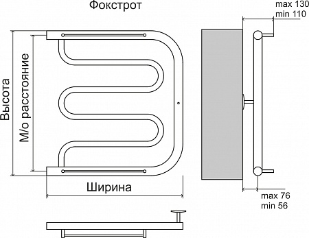 Фокстрот AISI 32х2 500х400 Полотенцесушитель  TERMINUS Белгород - фото 4