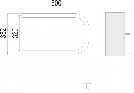 П-обр AISI 32х2 320х600 Полотенцесушитель  TERMINUS Белгород - фото 3