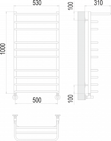 Арктур П10 500х1000 Полотенцесушитель  TERMINUS Белгород - фото 3