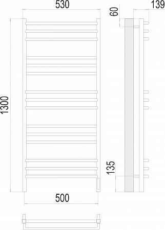 Соренто П15 500х1300 электро (sensor quick touch) Полотенцесушитель  TERMINUS Белгород - фото 3