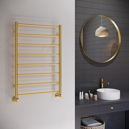 Аврора П8 500х800 Полотенцесушитель TERMINUS Брашированное золото Белгород - фото 3 Аврора П8 500х800 Полотенцесушитель TERMINUS Брашированное золото Белгород - фото 3