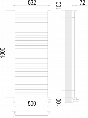 Аврора П20 500х1000 Полотенцесушитель  TERMINUS Белгород - фото 3