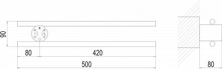 Полка Электро П2 КРУГ 500х90 NEW Белгород - фото 3