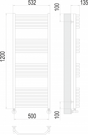 Виктория П22 500х1200 Полотенцесушитель  TERMINUS Белгород - фото 3