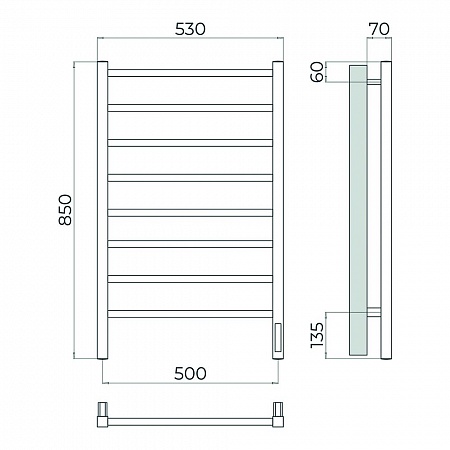Ватикан П8 500х850 Электро Полотенцесушитель TERMINUS Золото Белгород - фото 4 Ватикан П8 500х850 Электро Полотенцесушитель TERMINUS Золото Белгород - фото 4