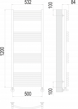 Классик П22 500х1200 Полотенцесушитель  TERMINUS Белгород - фото 3