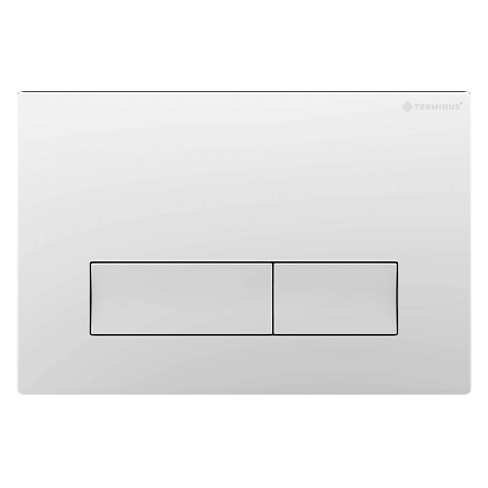 Клавиша смыва для инсталляции Terminus Classic кнопка прямоугольник цвет белый Белгород - фото 1