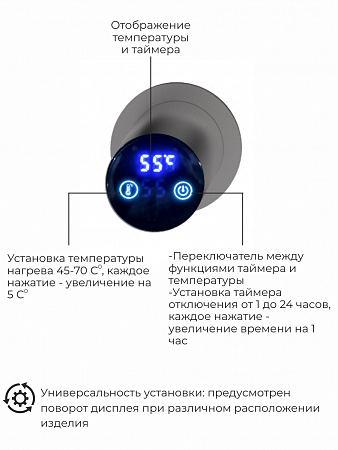 Рондо П2 350х760 электро Полотенцесушитель TERMINUS Оружейная сталь Белгород - фото 5 Рондо П2 350х760 электро Полотенцесушитель TERMINUS Оружейная сталь Белгород - фото 5