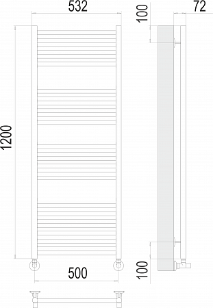 Аврора П22 500х1200 Полотенцесушитель  TERMINUS Белгород - фото 3